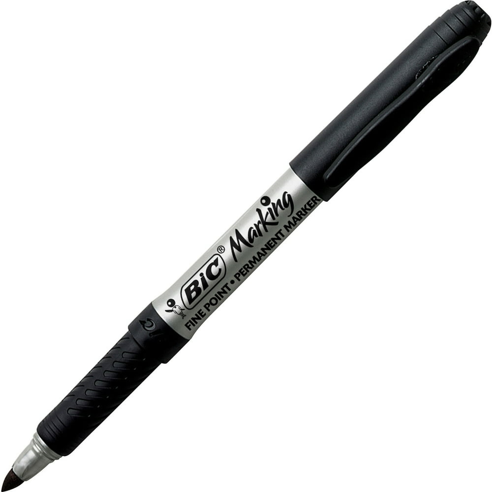 BIC Marking Fine Tip Permanent Marker, Black, 24/Pack