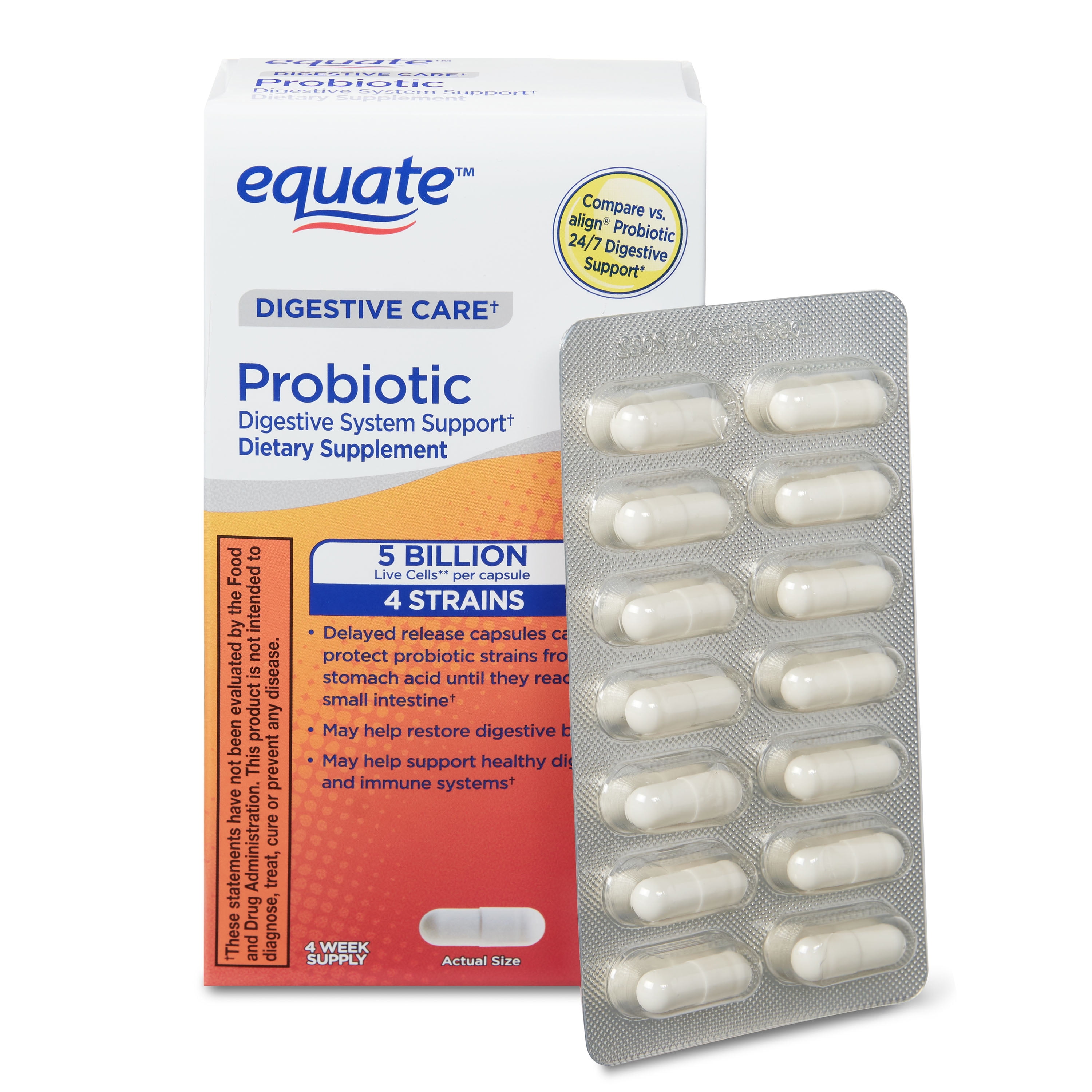 Equate Digestive Care Probiotic Digestive System Support Delayed