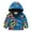 Blue, variant on Toddler Baby Cartoon Dinosaur Print Jacket Girls Boys Cute Cartoon Windbreaker Coats Rain Jacket Hooded Zip Lightweight Hooded Windbreakers Outdoor Raincoat Outerwear