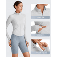 thumbnail image 3 of G4Free BareFeel Cropped Jackets for Women Slim Fit Full Zip Up Workout Athletic Track Jackets with Thumb Holes for Yoga, 3 of 8
