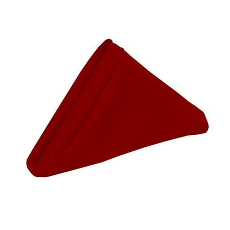 - Your Chair Covers - 10 Pack 20 inch Polyester Cloth Napkins Dark Red