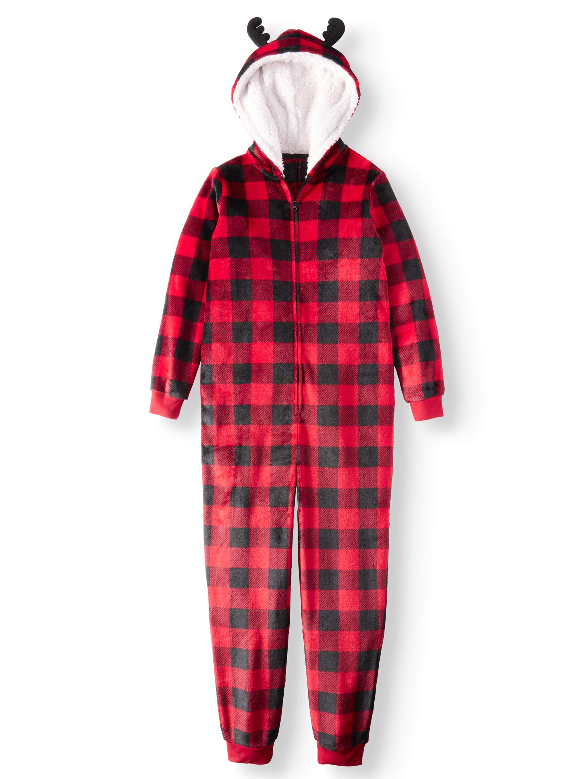 Family PJs Holiday Family Sleep Buffalo Plaid Union Suit Pajama (Girls