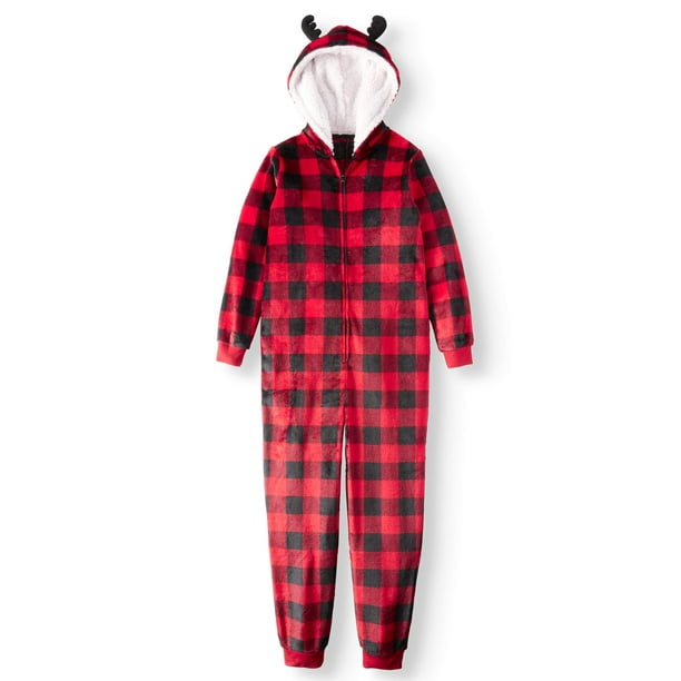 Family PJs Holiday Family Sleep Buffalo Plaid Union Suit Pajama (Girls