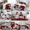 thumbnail image 5 of Christmas Snowman Bedding Duvet Cover Set Queen Size 4 Pieces Pine Christmas Tree Red Plaid Bedding Set with Zipper Closure, 1 Comforter Cover 90x92 Inches 1 Flat Sheet & 2 Pillow Cases, 5 of 7