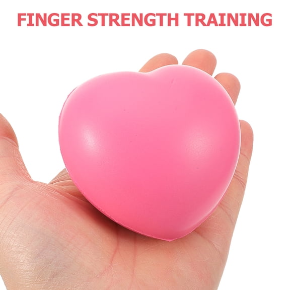NICEXMAS 4pcs Heart Shaped Hand Stretcher Squeeze Ball for Elderly Hand Rehabilitation