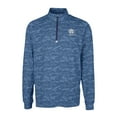thumbnail image 2 of Men's Cutter & Buck Navy George Washington University Big & Tall Traverse Camo Print Stretch Quarter-Zip DryTec Top, 2 of 3