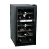 Haier 18-Bottle Dual Zone Wine Cellar, Black