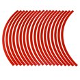 thumbnail image 1 of Unique Bargains 18pcs Fits 16-19inch Motorcycle Car Wheel Rim Sticker Decal Strip Decoration Accessory Universal White, 1 of 7