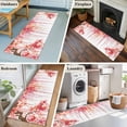 thumbnail image 6 of Red Orange Cherry Blossoms 2'x6' Runner Rug, Spring Weeping Leaves Watercolor Washable Non-Slip Area Rugs for Hallway Kitchen Floor Bedroom Entryway, Laundry Carpet Decoration Indoor Mat, 6 of 9