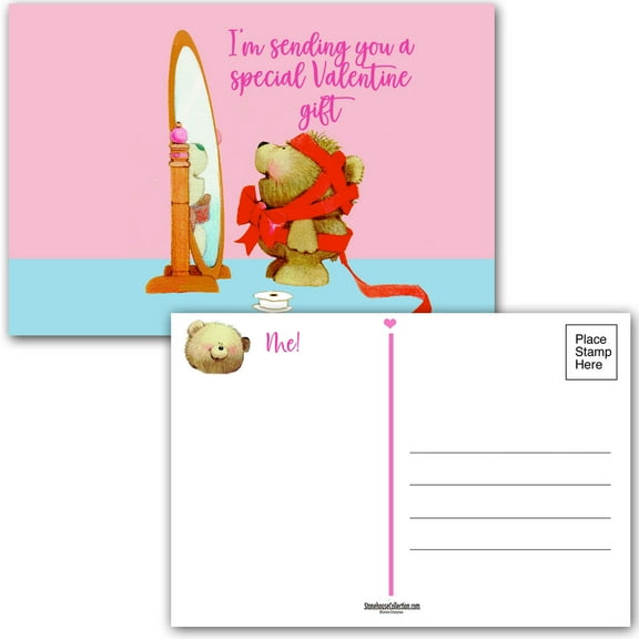 Special Wishes Valentines Day Postcards - 4 x 6 Valentine's Postcards 40 Count -