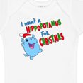 thumbnail image 4 of Inktastic I Want a Hippopotamus for Christmas Cute Stuffed Hippo Boys or Girls Baby Bodysuit, 4 of 5