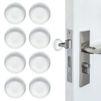 2 Inch Door Stoppers for Wall Protector Flat Silicone Door Knob Bumpers, Clear 8 Pcs
