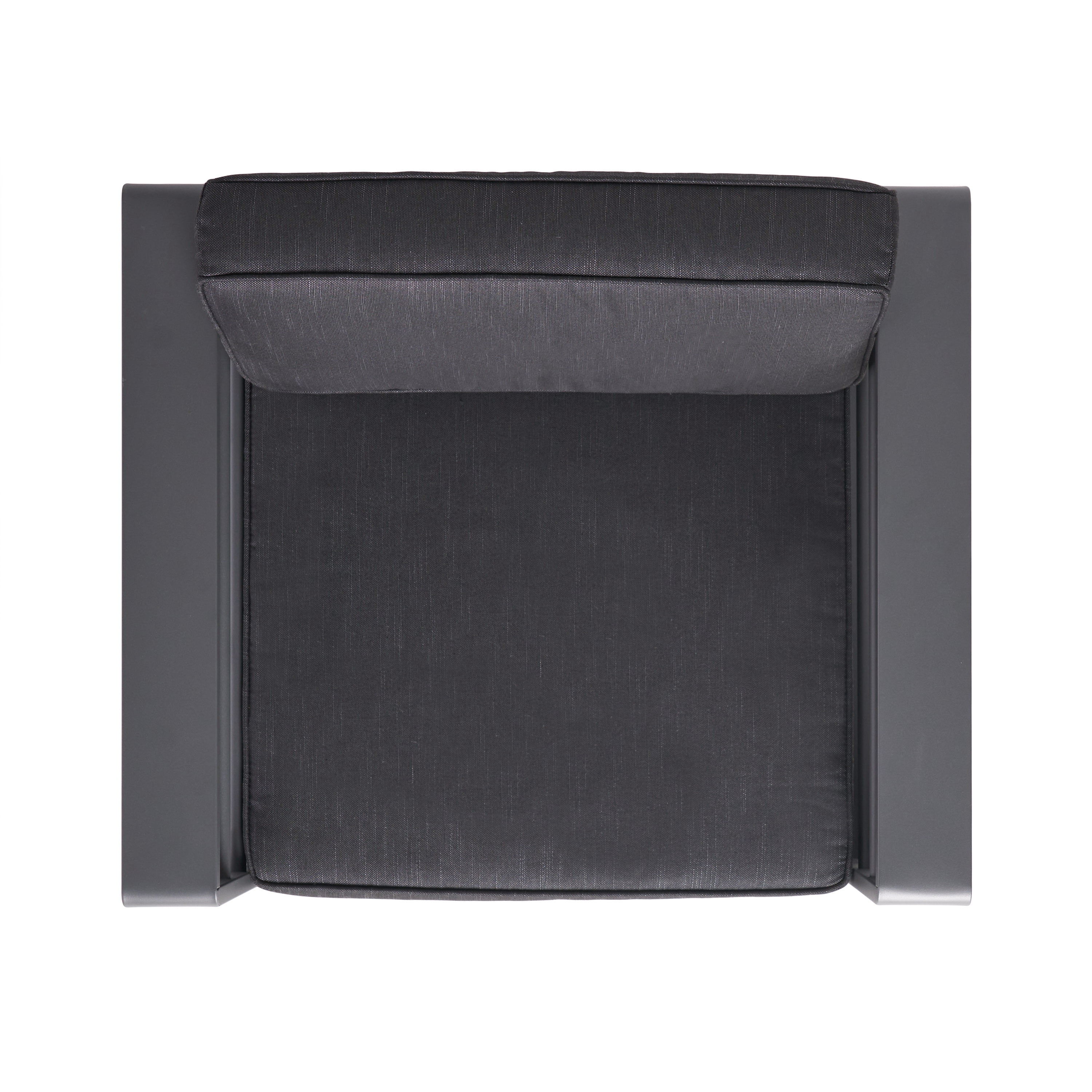 Miller Aluminum Indoor/Outdoor Club Chair, Gray and Dark Gray