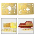thumbnail image 1 of 2x Piezas de Herramientas de Pintura para Fabrición de Modelos DIY, Plantilla de Plantilla de Latón, Plantilla de licencia de Pintura para cesorios D Hugo plantilla de pintura, 1 of 10