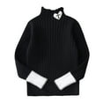 thumbnail image 1 of uublik Chandail à Manches Longues pour Filles Col Rond Noir, Taille 3-11 Ans, 1 of 2