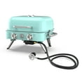 thumbnail image 2 of Kenmore 2-Burner Portable Tabletop Retro Gas Grill, Turquoise, 2 of 11
