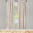 thumbnail image 5 of Ambesonne Peach Window Curtains, Stripes with Squares, Each 28" W x 84" L, Peach Cream, 5 of 5