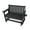 Black, variant on Mosbrisa Poly Lumber Patio Glider, HIPS Material Weather-Resistant Swing Bench for Outdoor Porch Garden (Black, 2-Seater)