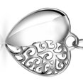 thumbnail image 3 of Bling Jewelry Womens Scroll Heart Shape Mother Daughter Forever Pendant Necklace in Sterling Silver, 3 of 5