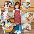 thumbnail image 6 of Red Christmas Candy Cane Pattern Kids Aprons for Girls and Boys,Adjustable Neck Strap Toddler Aprons for Kids Cooking Baking, 6 of 7