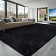 thumbnail image 1 of VEVOR Indoor Plush Area Rugs, 8 x 10 ft Soft Plush Carpet, Furry Shag Area Rugs for Living Room, Bedroom, Sunroom, Modern Home Decor Aesthetic, Non-Shedding, Non-Woven, Slip-Resistant, Black, 1 of 9
