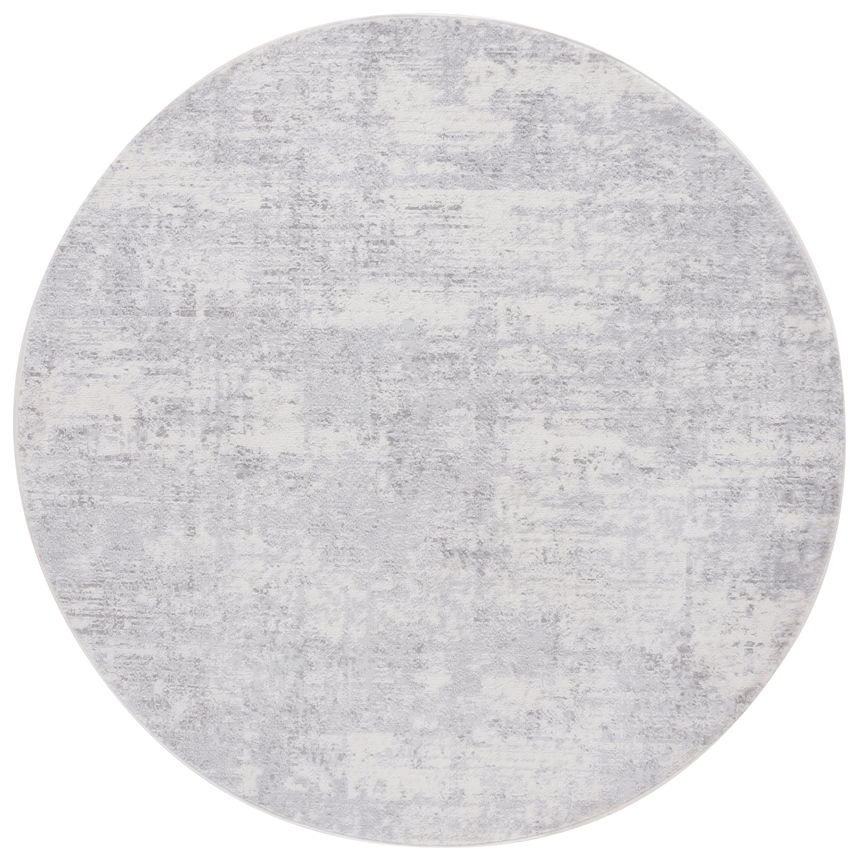 Safavieh Amelia Ian Abstract Area Rug, Ivory/Light Gray, 8' x 8' Round