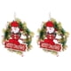 thumbnail image 2 of uds corona de Papá Noel 10,6x10,6 pulgadas corona de puerta navideña de plástico reutilizable para pared de ventana del hogar, 2 of 14