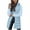 Light blue, variant on Fall Winter Women Sleeveless Long Vest Hooded Puffer Zipper Outwear Vest