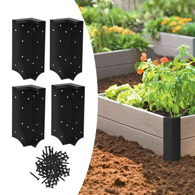 Soportes de Esquina Elevados para Cama de Jardín Perfecl Metal 12 Pulgadas