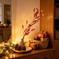 thumbnail image 6 of Artificial Christmas Berry Rattan Decorative Wrapping 1 Meter - Plastic Indoor Holiday Decor with Berry Clusters for Mantels, Windows and Doorways Red, 6 of 6