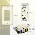 thumbnail image 4 of Faith 20A GFCI Outlet, Slim, GFI Receptacle with Wall Plate, Light Almond, 4 of 5