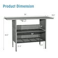 thumbnail image 4 of Costway Patio Rattan Wicker Bar Height Counter Table Storage Shelf Rail Garden, 4 of 10