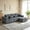 Grey +Right, variant on AUU 109" L-Shape Cloud Modular Sectional Sofa with Chaise – No Assembly Required, Deep Seat Upholstered Couch for Living Room or Bedroom