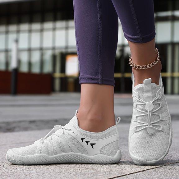 Men's and Women's Quick-Dry Barefoot Water Shoes Lightweight Five-Toe Knit Sneakers for Gym Yoga Beach Swimming and Outdoor Sports