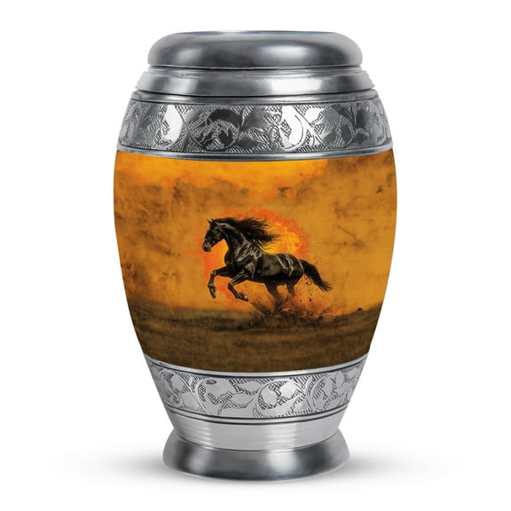KARYLIZ Horse Urn - Urn for Ashes Adults Memorial - Desert Sunset Cremation Urns for Adult Ashes Women & Men - Decorative Funeral Urns for Adult Ashes Men - Memorial Funeral For Mom & Dad