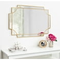 Kate and Laurel Minuette Decorative Rectangle Frame Wall Mirror in Gold