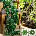 thumbnail image 4 of Pack of 12PCS Simulation GrapeLeaf Rattan Artificial Hanging Plant Fake Vine-L (20 Leaves), 4 of 9
