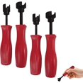 thumbnail image 1 of Brake Spring Tool, Steel Brake Spring Washer Tool for Rear Wheel, Brake Spring Washer Tool, Repair Brake Shoe Compressor Drum Brake Hold Down Install Tool for Brake Maintenance Repair (Red, 2 Set), 1 of 7