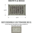 thumbnail image 2 of Outdoor Rug with Led Strip Lights RV Camping Mat and Patio Rug for Deck Balcony Porch Backyard Beach Picnic Outdoor Carpet Striped Pattern Modern Slip Plastic Straw x & Bei, 2 of 6