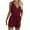 Wine, variant on DDAPJ pyju Womens Rompers Summer Casual V Neck Button Down Belted Jumpsuits Sleeveless Short Pant Romper Outfit with Pockets on Sale Black XXXL