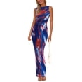 thumbnail image 1 of Vestido PRETTYGARDEN 2026 sin mangas con fruncido y estampado floral maxi M, 1 of 7
