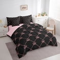 thumbnail image 3 of Feelyou Princess Crown Twin Bedding Sets 7-Piece, Cartoon Black Pink Bedding Comforter Set, 3 of 8