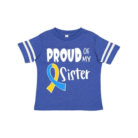 

Inktastic Proud of my Sister Down Syndrome Awareness Gift Toddler Boy or Toddler Girl T-Shirt