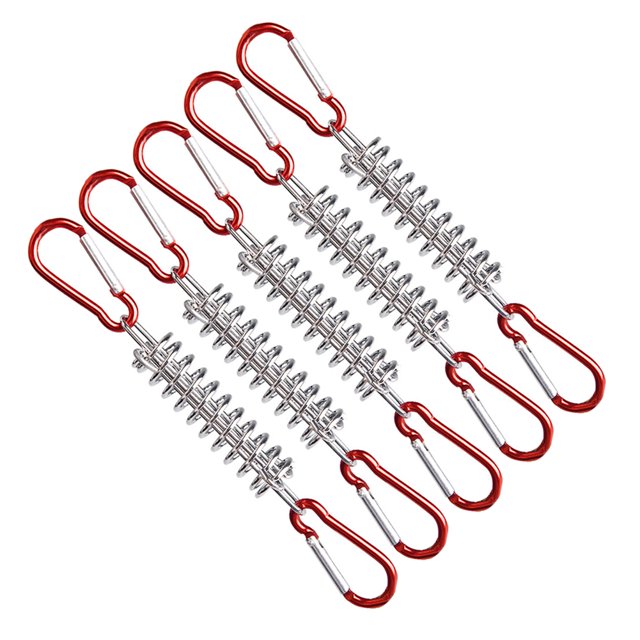 Hebilla de Cuerda Viento WDOplteas para Campaña Al Aire Libre 5 Uds. Rojo