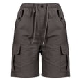 thumbnail image 4 of UACY Hiking Shorts for Girls High Waisted Pull On Cargo Casual Golf Water Resistant Inseam Mid Thigh Shorts, 4 of 4