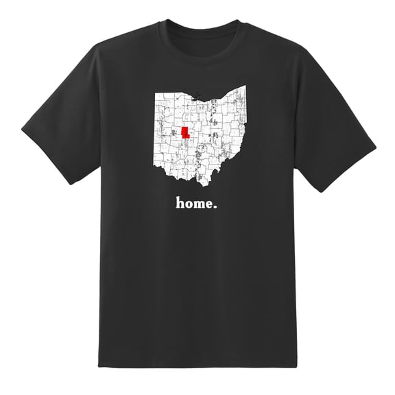 OH Map Ohio Home State Love Ohio Home Design Mens Graphic T Shirts for Men Women Black,S
