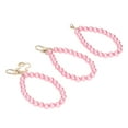 thumbnail image 1 of Pearl Key Chain, Pearl Hand Wrist Lanyard Smoother Edges 3 Styles High Gloss  For Phone Case H46 Pink, 1 of 8
