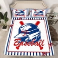 thumbnail image 2 of Feelyou Baseball Sports Twin Sheet Sets, Cute Cartoon Theme Bedding, 3 Pieces, 2 of 7