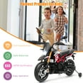 thumbnail image 4 of Costway 12V Kids Ride-On Motorcycle Motor Bike w/ Training Wheels Red, 4 of 9