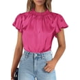 thumbnail image 1 of Remera PRETTYGARDEN 2025 Roja Satinada con Volados XXL, 1 of 6